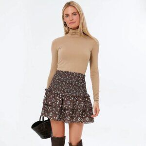 NWT Tuckernuck Brown Floral Skirt